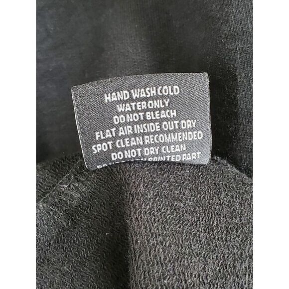 Offbeat Japanese Brand Sweatshirt Mens M Black Embroidered Logo Heavyweight LS - Picture 3 of 9